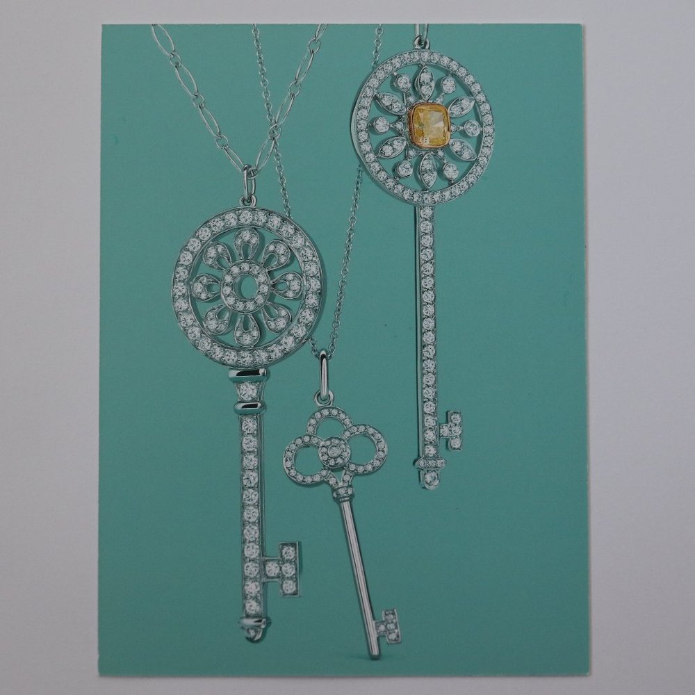 Tiffany & Co Key Jewelry Collection Card Postcard Advertising Promo 2014 New